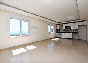 اطلالة بحر - على شارع بارباروس - دوبلكس 3 غرفة وصالة - مهموتلار / الانيا 