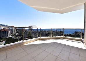 اطلالة بحر - على شارع بارباروس - دوبلكس 3 غرفة وصالة - مهموتلار / الانيا 