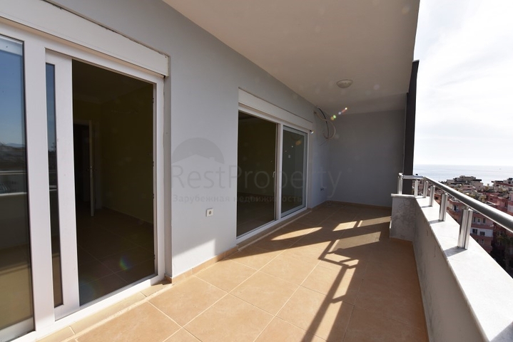 طابق مرتفع- اطلالة بحر - شقة غرفة وصالة ضمن مجمع حديث - مهموتلار / الانيا 