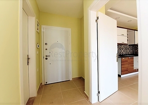 طابق مرتفع- اطلالة بحر - شقة غرفة وصالة ضمن مجمع حديث - مهموتلار / الانيا 