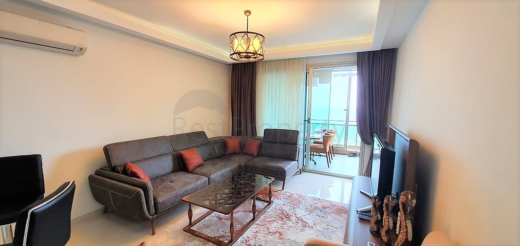 قمة التميز والفخامة - اطلالة بحر مباشرة - شقة غرفة وصالة ضمن مجمع  نجوم -كارجي جاك / الانيا 