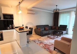 قمة التميز والفخامة - اطلالة بحر مباشرة - شقة غرفة وصالة ضمن مجمع  نجوم -كارجي جاك / الانيا 