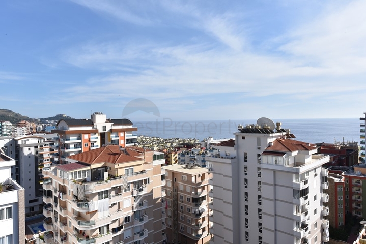 اطلالة بحر -دوبلكس 2 غرفة وصالة - ضمن مجمع حديث - مهموتلار / الانيا 