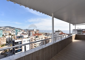 اطلالة بحر -دوبلكس 2 غرفة وصالة - ضمن مجمع حديث - مهموتلار / الانيا 