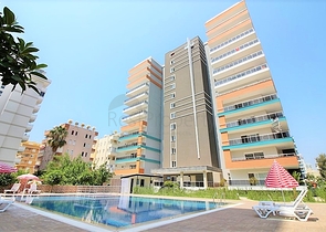 اطلالة بحر -دوبلكس 2 غرفة وصالة - ضمن مجمع حديث - مهموتلار / الانيا 