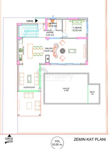 فيلا النخبة 3 + 1 في Camyuva Kemer على بعد 300 متر من الشاطئ