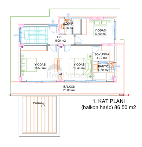 فيلا النخبة 3 + 1 في Camyuva Kemer على بعد 300 متر من الشاطئ