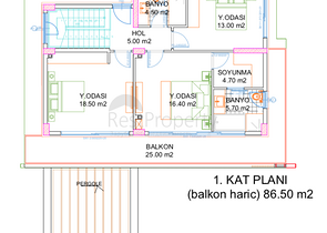 فيلا النخبة 3 + 1 في Camyuva Kemer على بعد 300 متر من الشاطئ