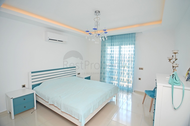 طابق مرتفع - مجمع فاخر - شقة مفروشة 2 غرفة وصالة - مهموتلار / الانيا 