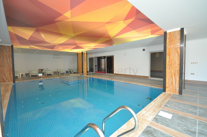 طابق مرتفع - مجمع فاخر - شقة مفروشة 2 غرفة وصالة - مهموتلار / الانيا 