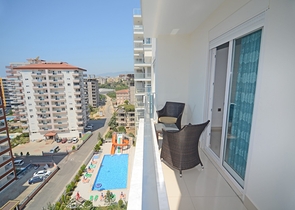 طابق مرتفع - مجمع فاخر - شقة مفروشة 2 غرفة وصالة - مهموتلار / الانيا 