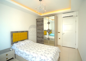 طابق مرتفع - مجمع فاخر - شقة مفروشة 2 غرفة وصالة - مهموتلار / الانيا 