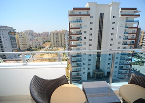 طابق مرتفع - مجمع فاخر - شقة مفروشة 2 غرفة وصالة - مهموتلار / الانيا 