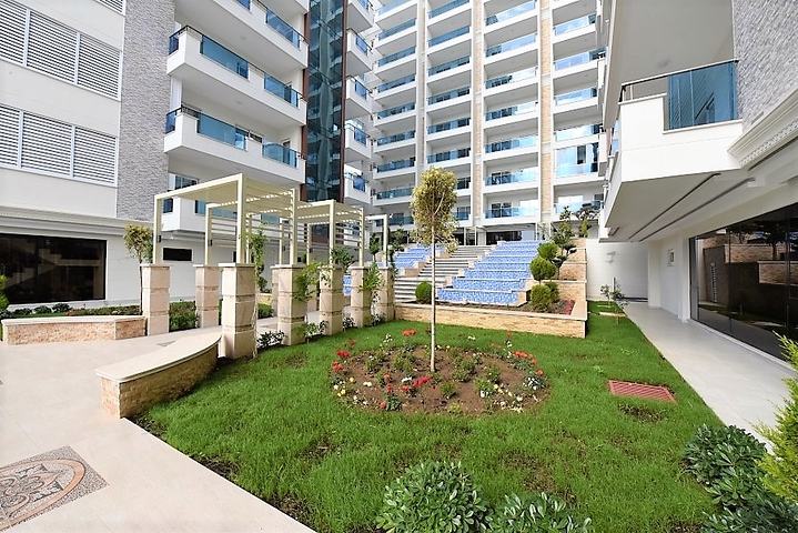 مجمع  5 نجوم - شقة مفروشة واسعة تصميم 1+2 - مهموتلار / الانيا