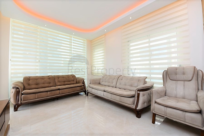 مجمع  5 نجوم - شقة مفروشة واسعة تصميم 1+2 - مهموتلار / الانيا