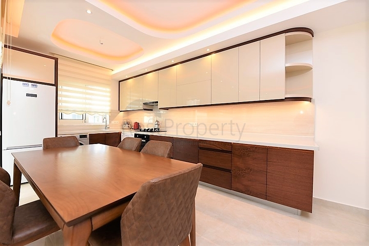 مجمع  5 نجوم - شقة مفروشة واسعة تصميم 1+2 - مهموتلار / الانيا