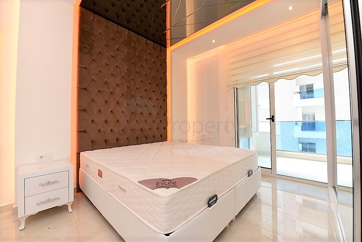 مجمع  5 نجوم - شقة مفروشة واسعة تصميم 1+2 - مهموتلار / الانيا