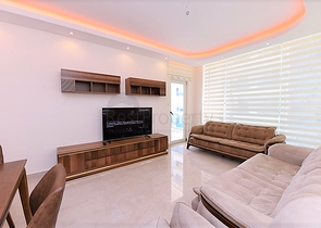 مجمع  5 نجوم - شقة مفروشة واسعة تصميم 1+2 - مهموتلار / الانيا