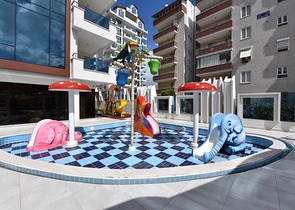 مجمع  5 نجوم - شقة مفروشة واسعة تصميم 1+2 - مهموتلار / الانيا