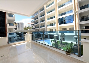 مجمع  5 نجوم - شقة مفروشة واسعة تصميم 1+2 - مهموتلار / الانيا