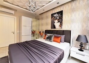 اطلاة مباشرة على البحر -شقة 1+1 - مجمع فاخر - مهموتلار / الانيا 