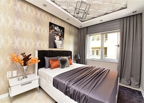 اطلاة مباشرة على البحر -شقة 1+1 - مجمع فاخر - مهموتلار / الانيا 