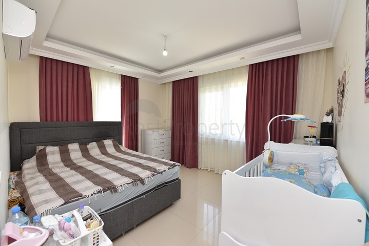 شقة العائلة - غرفتين وصالة مفروشة - مجمع قريب من البحر - مهموتلار /الانيا 