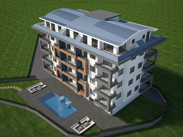 اطلالة بحر - شقق بالاقساط - مجمع سكني قيد الانشاء في كارجي جاك / الانيا 