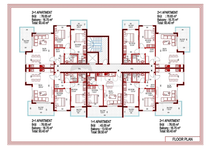 اطلالة بحر - شقق بالاقساط - مجمع سكني قيد الانشاء في كارجي جاك / الانيا 