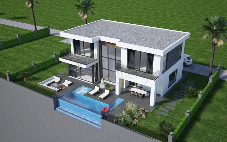 تصميم عصري حديث - فلل باطلالة بحرية - قيد الانشاء -كارجي جاك / الانيا 