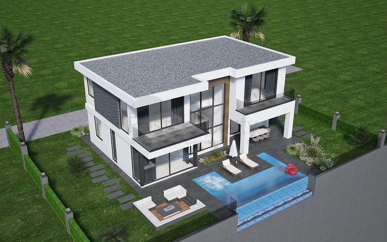 تصميم عصري حديث - فلل باطلالة بحرية - قيد الانشاء -كارجي جاك / الانيا 