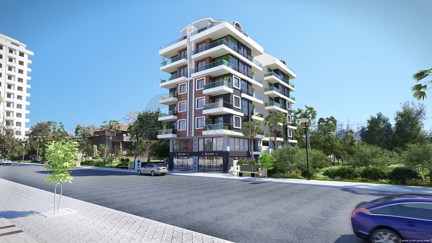 شقق ضمن مجمع سكني جديد - قريب من البحر - مهموتلار / الانيا 