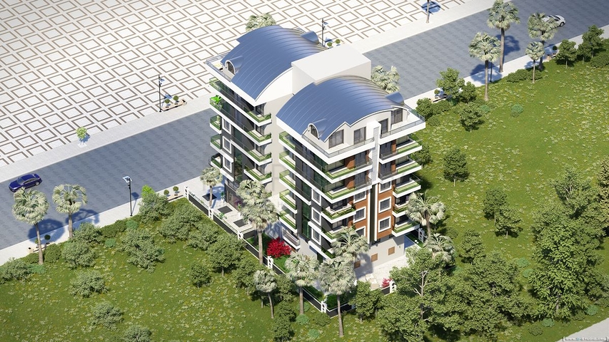 شقق ضمن مجمع سكني جديد - قريب من البحر - مهموتلار / الانيا 