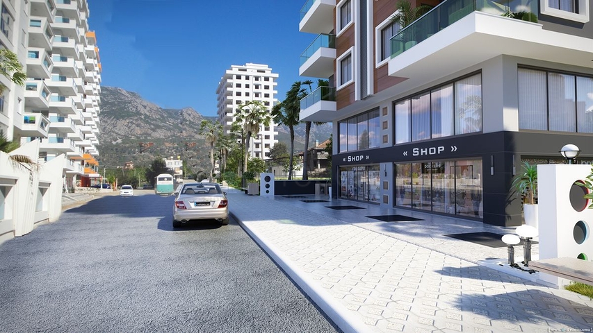 شقق ضمن مجمع سكني جديد - قريب من البحر - مهموتلار / الانيا 