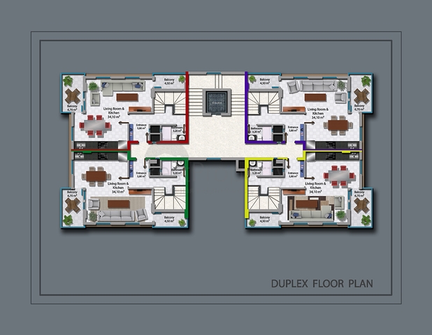 شقق ضمن مجمع سكني جديد - قريب من البحر - مهموتلار / الانيا 