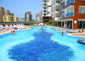 مجمع فاخر -شقة مفروشة 1+1 - منطقة مهموتلار / الانيا 