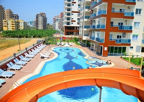 مجمع فاخر -شقة مفروشة 1+1 - منطقة مهموتلار / الانيا 