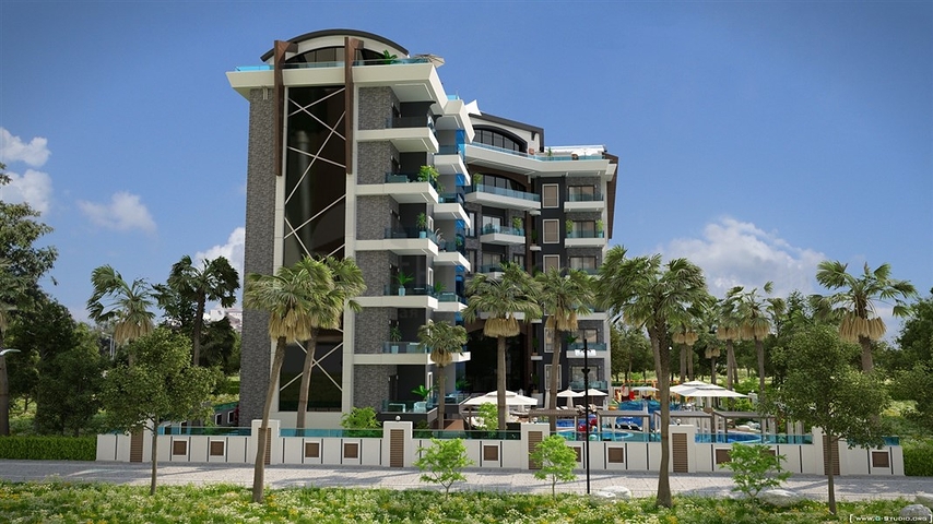 قريب من البحر - مجمع قيد الانشاء في كارجي جاك / الانيا 