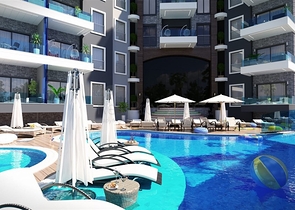 قريب من البحر - مجمع قيد الانشاء في كارجي جاك / الانيا 