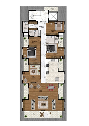 شقق عائلية - مجمع قيد الانشاء -في مركز الانيا 
