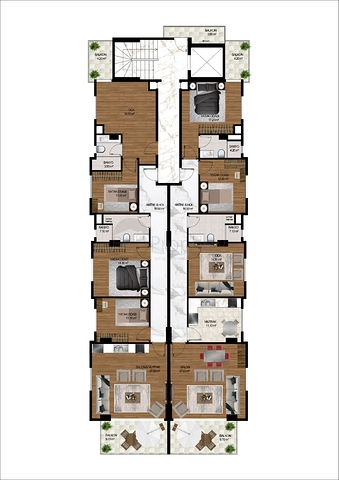 شقق عائلية - مجمع قيد الانشاء -في مركز الانيا 