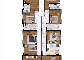 شقق عائلية - مجمع قيد الانشاء -في مركز الانيا 