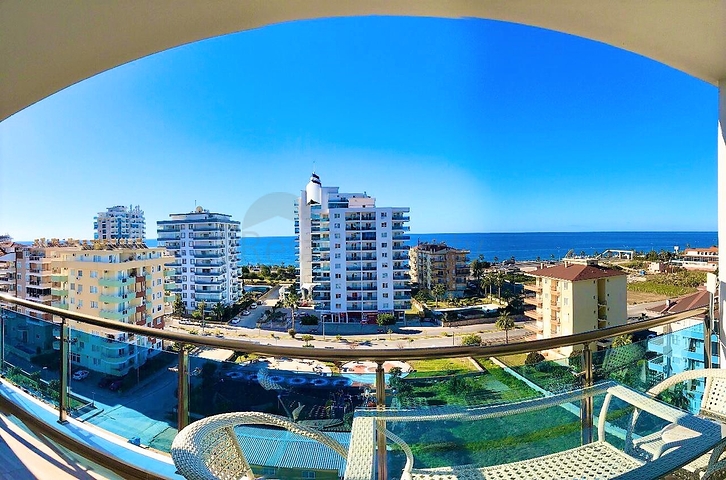 اطلالة بحر ساحرة - شقة مؤثثة فاخرة ضمن مجمع سكني راقي - مهموتلار / الانيا 