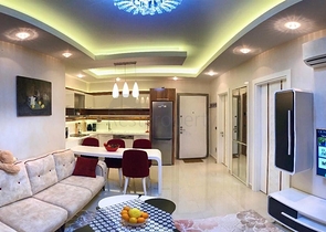 اطلالة بحر ساحرة - شقة مؤثثة فاخرة ضمن مجمع سكني راقي - مهموتلار / الانيا 