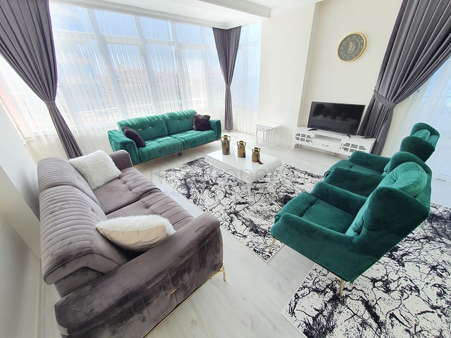 اطلالة بحرية ساحرة - شقة مفروشة - مطبخ منفصل - مهموتلار / الانيا