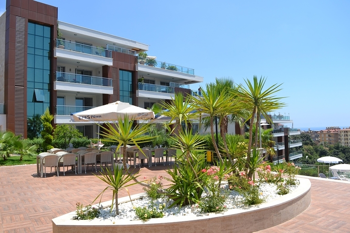 تصميم عصري حديث- شقة 2 غرفة وصالة - تراس واسع -مجمع 5نجوم -جيكجلي / الانيا 