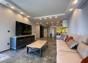 تصميم عصري حديث- شقة 2 غرفة وصالة - تراس واسع -مجمع 5نجوم -جيكجلي / الانيا 