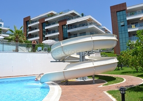 تصميم عصري حديث- شقة 2 غرفة وصالة - تراس واسع -مجمع 5نجوم -جيكجلي / الانيا 