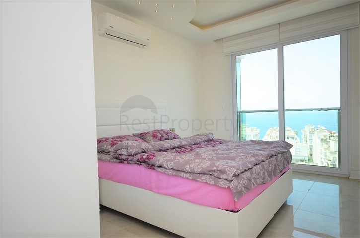 اطلالة بحر ساحرة - شقة غرفة وصالة - مجمع حديث -مهموتلار / الانيا 