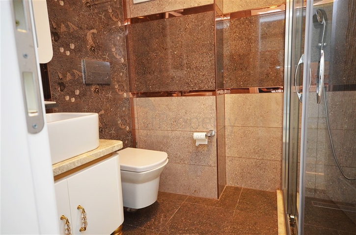 اطلالة بحر ساحرة - شقة غرفة وصالة - مجمع حديث -مهموتلار / الانيا 